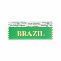 Brazil Award Ribbon w/ Gold Foil Imprint (4"x1 5/8")